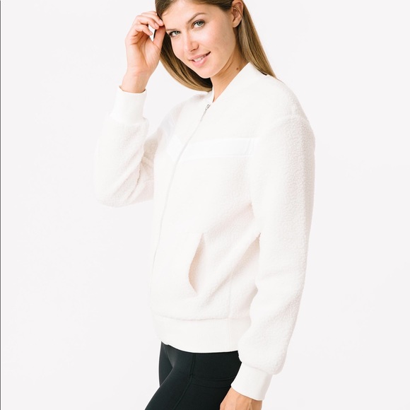 Zyia White Flying V Fleece Jack - Picture 3 of 4